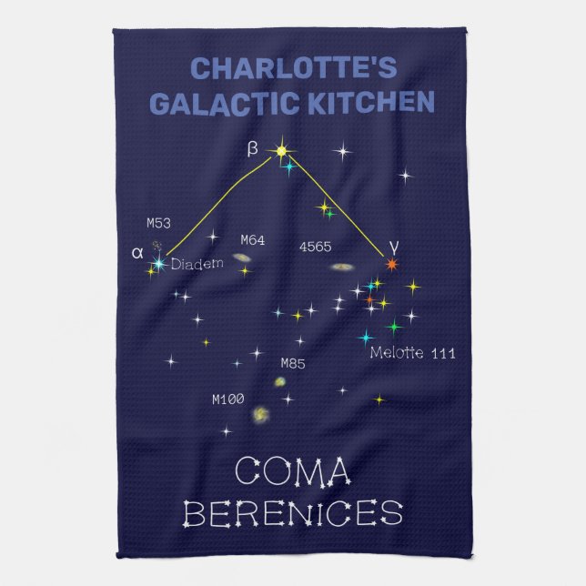 Norra hemisphere Constellation Coma Berenices Kökshandduk (Vertikal)