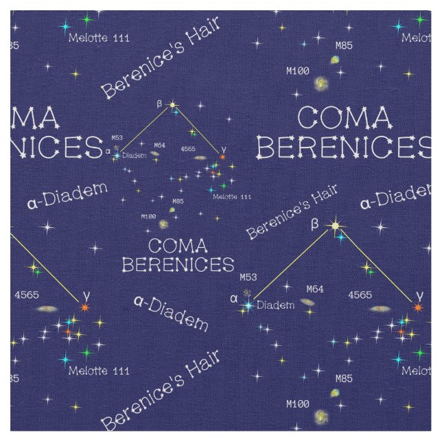 Norra hemisphere Constellation Coma Berenices Tyg (Närbild)