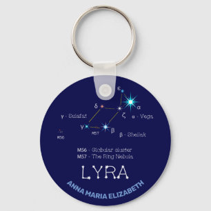 Norra Hemisphere Constellation Lyra Nyckelring