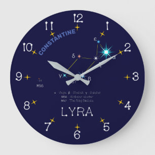 Norra Hemisphere Constellation Lyra Stor Klocka