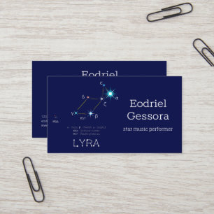 Norra Hemisphere Constellation Lyra Visitkort