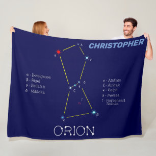 Norra hemisphere Constellation Orion Fleecefilt