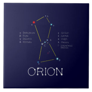 Norra hemisphere Constellation Orion Kakelplatta
