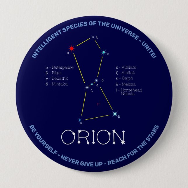 Norra hemisphere Constellation Orion Knapp (Framsida)