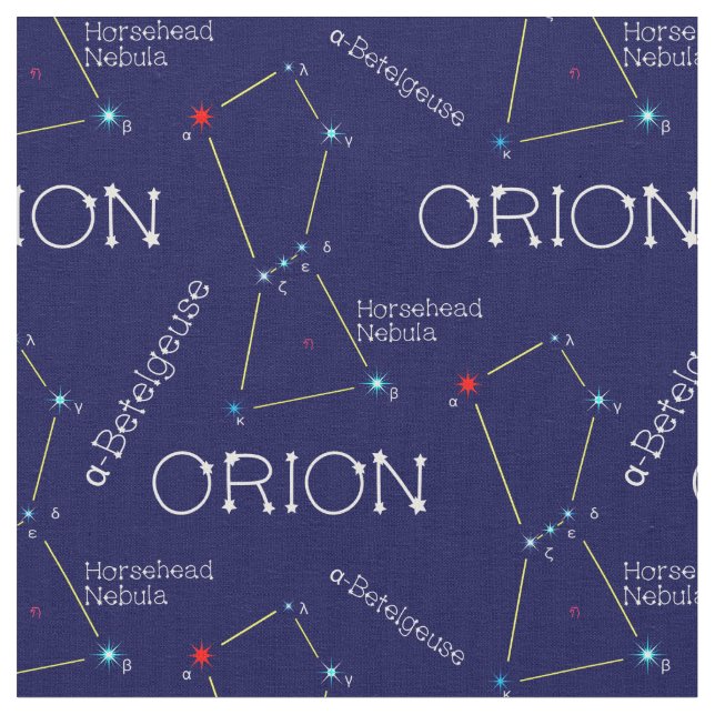 Norra hemisphere Constellation Orion Tyg (Närbild)