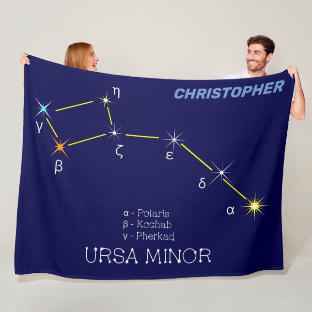 Norra hemisphere Constellation Ursa Minor Fleecefilt (På plats)