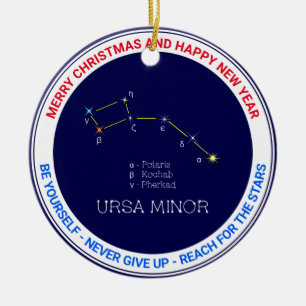 Norra hemisphere Constellation Ursa Minor Julgransprydnad Keramik