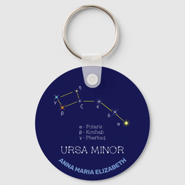 Norra hemisphere Constellation Ursa Minor Nyckelring (Framsida)