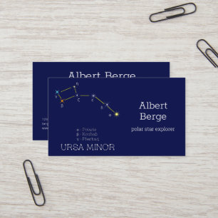 Norra hemisphere Constellation Ursa Minor Visitkort