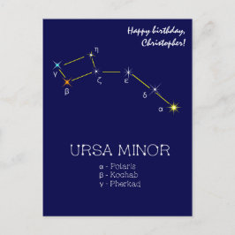 Norra hemisphere Constellation Ursa Minor Vykort