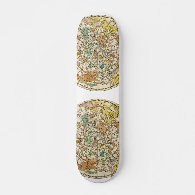 Norra Himlar-stjärndiagram och konstellationer Kar Skateboard Bräda 19,5 Cm (Framsida)