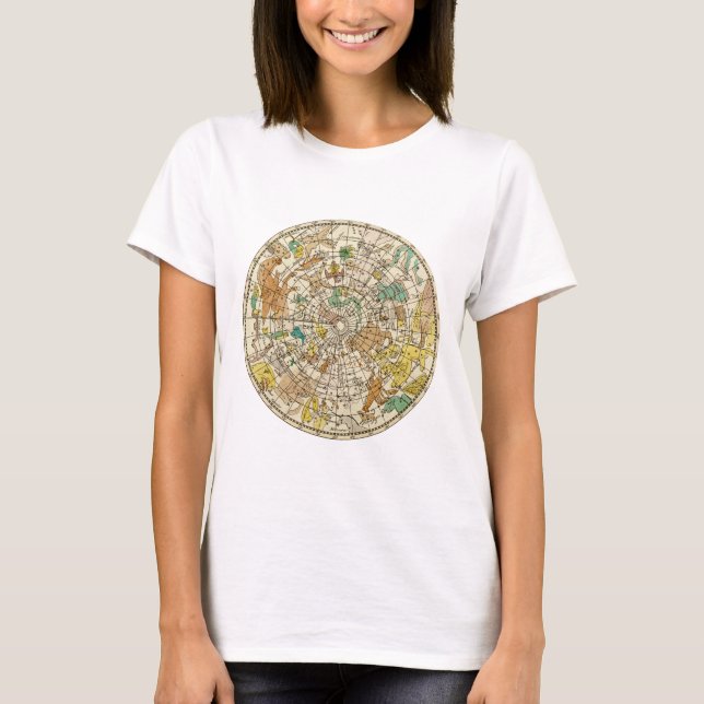 Norra Himlar-stjärndiagram och konstellationer Kar Tee Shirt (Framsida)