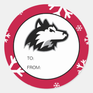 Norra Illinois Huskies Jul Runt Klistermärke