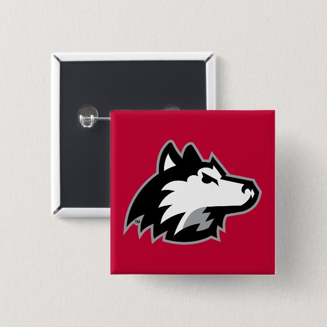 Norra Illinois Huskies Knapp (Framsida & baksida)