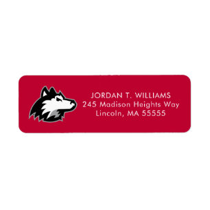 Norra Illinois Huskies STUDENTEN Returadress Etikett