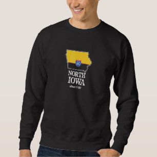 Norra Iowa I-80 Interstate Maj Bälte Gris Lång Ärmad Tröja
