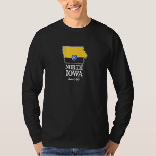 Norra Iowa I-80 Interstate Maj Bälte Gris T Shirt