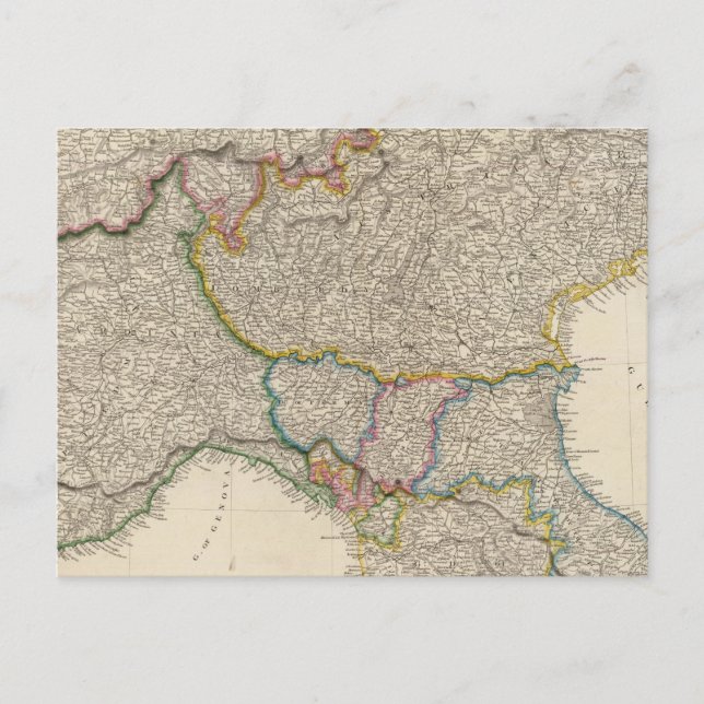 Norra Italien med Sardinien Vykort (Framsida)