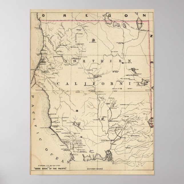 norra Kalifornien Poster (Framsidan)