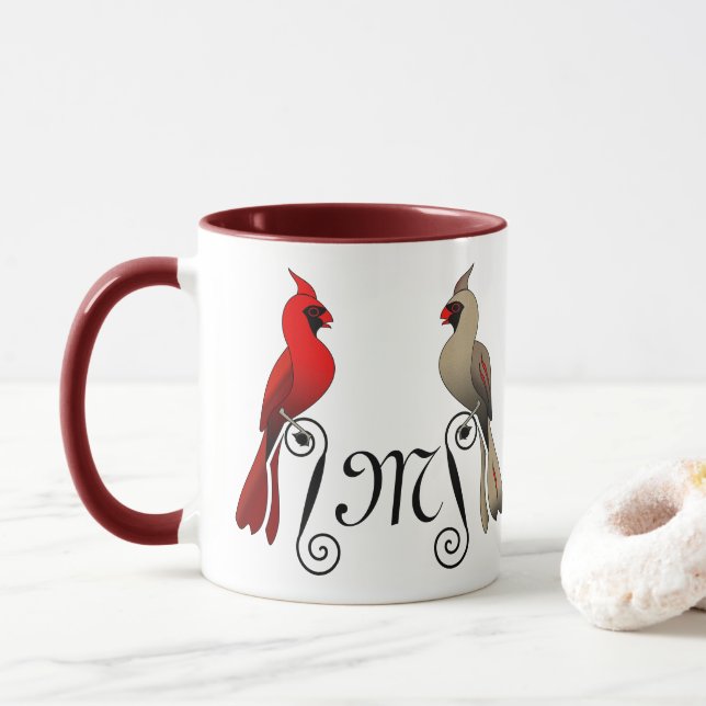 Norra kardinal SongBird Mugg (Med munk)