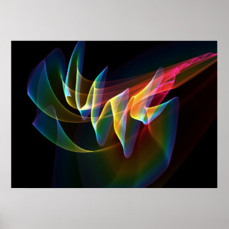 Norra Ljus, Abstrakt Rainbow Aurora Colorful Poster