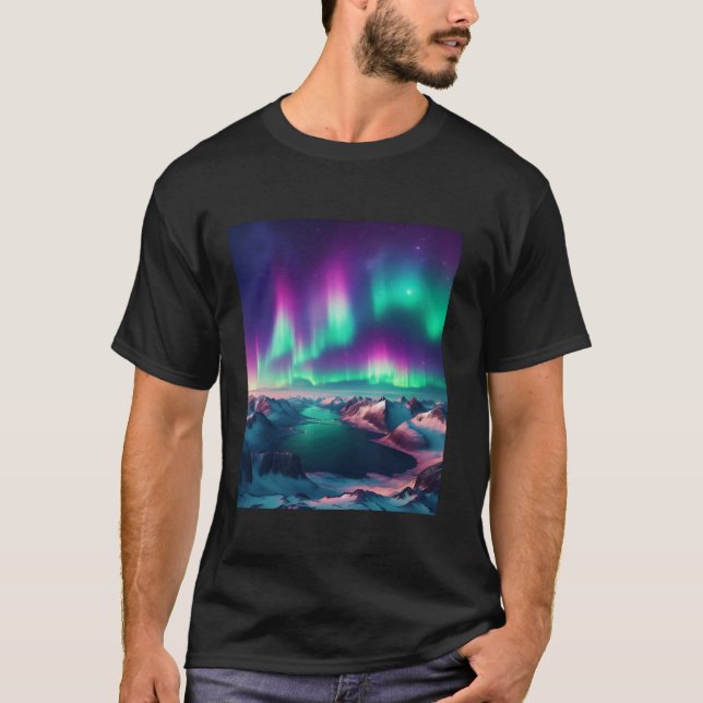 Norra Ljus Arktiska julen Magic Aurora Sk T Shirt (Framsida)