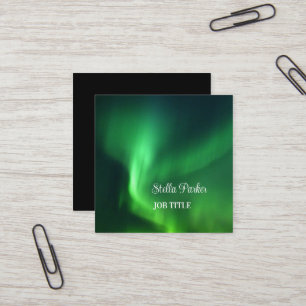 Norra Ljus Aurora Borealis-Affärskortet Fyrkantigt Visitkort