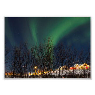 Norra Ljus - Aurora Borealis-Islandet Fototryck