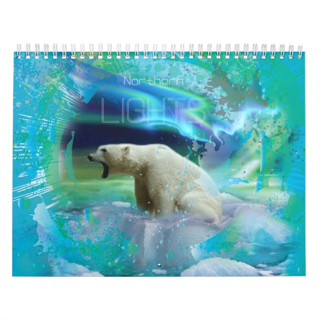 Norra ljus (aurora borealis) kalender (Omslag)