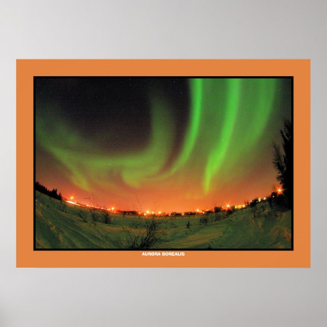 Norra Ljus Aurora Borealis Poster (Framsidan)
