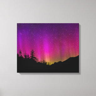 Norra Ljus Aurora Borealis Starry Night Himlar Canvastryck