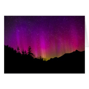 Norra Ljus Aurora Borealis Starry Night Himlar OBS Kort