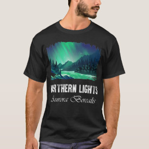 Norra Ljus, Aurora Borealis  T Shirt
