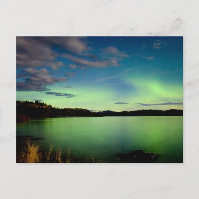 Norra ljus (Aurora borealis) Vykort (Framsida)