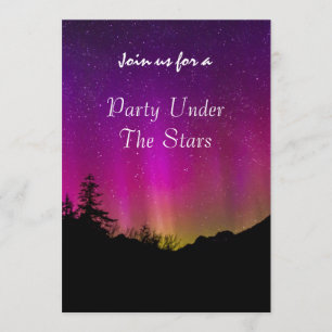 Norra Ljus Auroran Borealis Party Inbjudningar