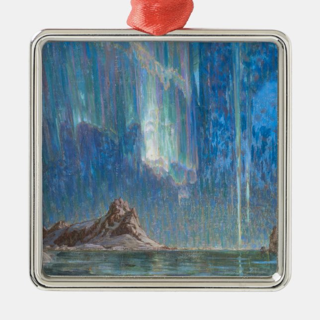 Norra Ljus från norra Norgen (Aurora) Julgransprydnad Metall (Framsidan)