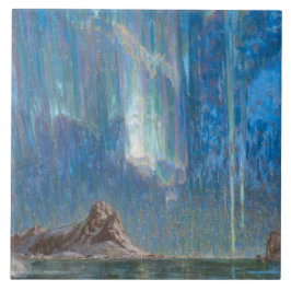 Norra Ljus från norra Norgen (Aurora) Kakelplatta