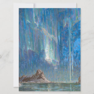 Norra Ljus från norra Norgen (Aurora) Kort