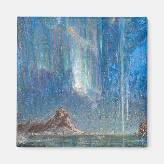 Norra Ljus från norra Norgen (Aurora) Magnet (Framsidan)