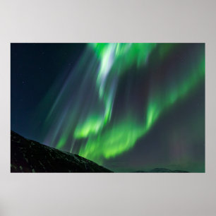 Norra Ljus Glowing Norra Islandet Poster