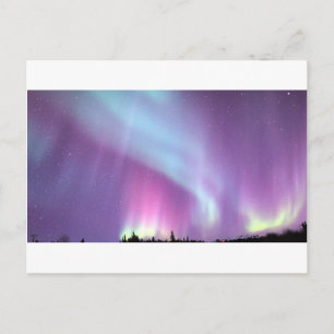 Norra Ljus Himmel Winter Alaska Stars Vykort