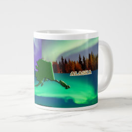 Norra Ljus i Alaska Collage Jumbo Mugg
