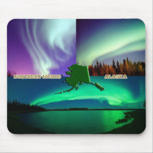 Norra Ljus i Alaska Collage Musmatta