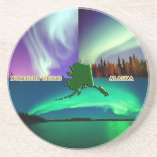 Norra Ljus i Alaska Collage Underlägg