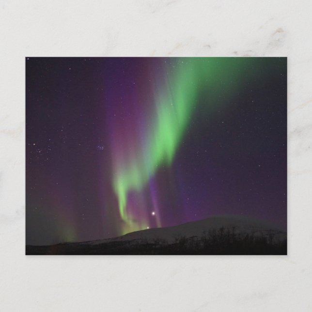 Norra Ljus i Lappland, Sverige Vykort (Framsida)