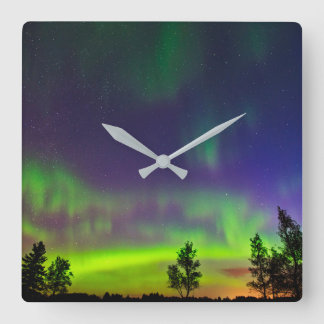 Norra Ljus | Manitoba Kanada Fyrkantig Klocka