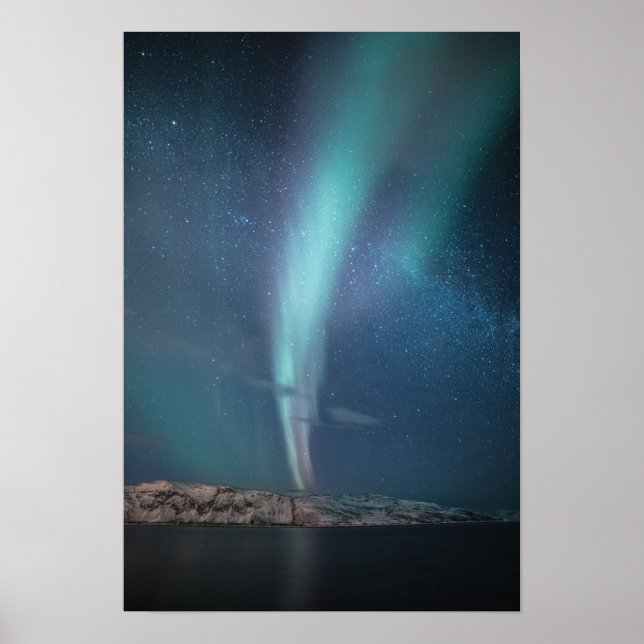 Norra Ljus Milky Way Poster (Framsidan)