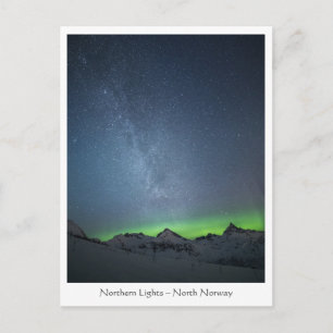 Norra Ljus Milky Way Vykort