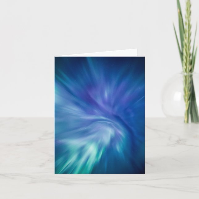 Norra Ljus Natur Foto Kort (Framsida)