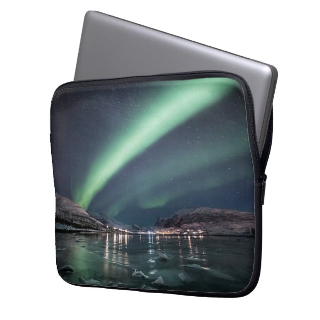 Norra Ljus Norge Laptop sleeve (Framsidan Vänster)